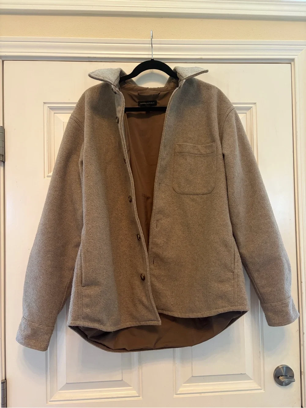NWOT Banana Republic Men's Heritage Shirt Jacket Size L (Tan)